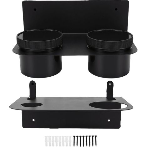 Supporto a Parete per Imbuti Olio – Acciaio al Carbonio, 2 Vasche Antigoccia Rimovibili, Aperture 4,3/7,4 cm – Design Robusto – Ideale per Garage e Officina (1/5)