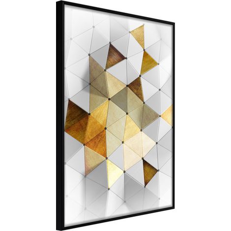 Affiche Murale Encadrée "Gold-Plated Enamel" 21 x 30 cm Noir