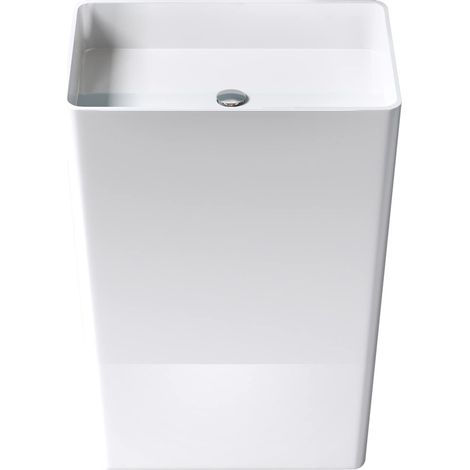 Mai & Mai Design Standwaschbecken freistehend Col36 weiß, aus Mineralguss, Waschtisch, BTH: 60x42x80cm (1/5)