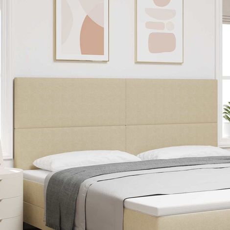 Headboard Height Adjustable Light green grey 200 cm Rib fabric vidaXL