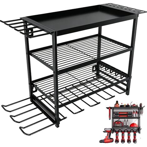 Organisateur d'outils, design mural, construction en métal durable, Comme montré (1/2)