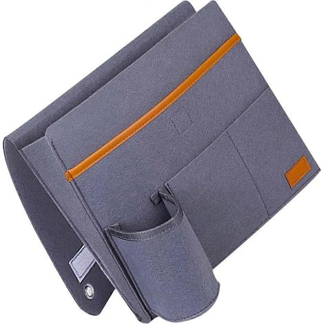 Housses d'accoudoirs de canapé en feutre, conception multipoches, sac de rangement pratique (1/5)