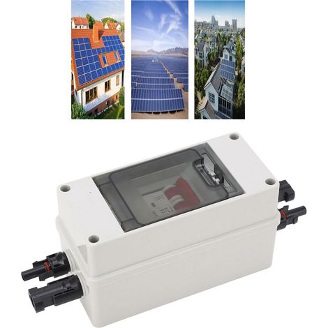 Ej.Life PV-Trennschalter, DC500V 1 String Solar Combiner Box Einfache Installation Hohe Zuverlässigkeit IP65 Wasserdichter Schaltkreisschutz für Stromerzeugungssystem (20A) (1/5)