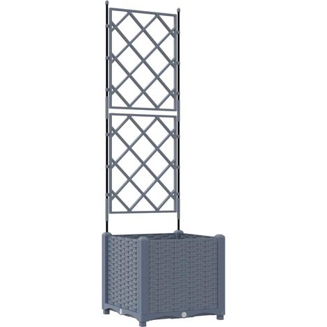 Maison Exclusive - Vaso da giardino Grigio Chiaro 40 x 40 x 143 cm Plastica
