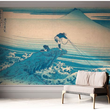 Papier peint autocollant à motifs décoratifs pour salon chambre et bureau Décoration murale élégante avec colle Scène marine 312x219 cm (1/5)