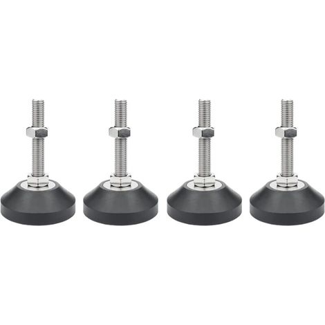 Pieds de nivellement pour Meubles, 4 pcs M10 Pieds de réglage de la Hauteur pour Tables, chaises, canapés, établis, commodes, bancs, armoires(D40×M10×50) (1/5)