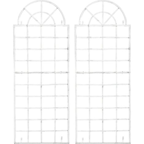 Lot de 2 treillis muraux en fer style antique pour plantes grimpantes 180 x 70 cm 100008924 (1/5)