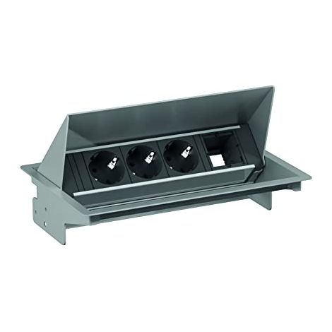 Bachmann Set CONEO gris métallique prise bureau