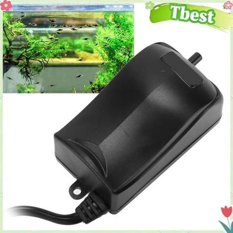 Tbest Pompe d'oxygénation d'aquarium Pompe d'oxygénation de réservoir de poissons Aquarium silencieux pompe à air animalerie kit (1/5)