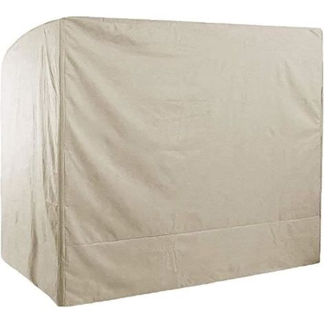 Housse de Balancelle de Jardin 3 Places Imperméable,220x125x175Cm Oxford Bâche de Balancelle Anti-UV - Beige (1/4)