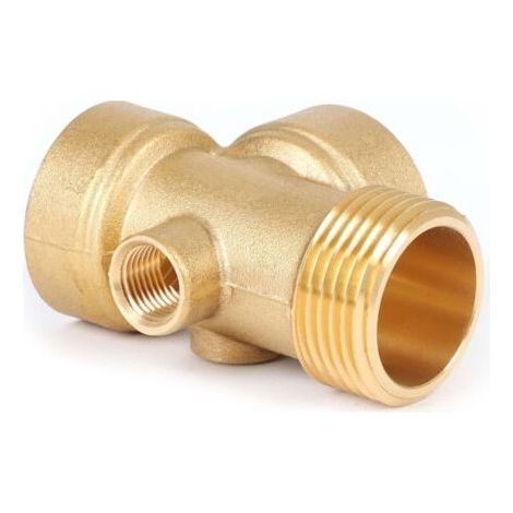 Raccord en laiton 4 voies DN25 1" DN13 1/4" pour Réservoir à vessie réservoirs sous pression (1/5)