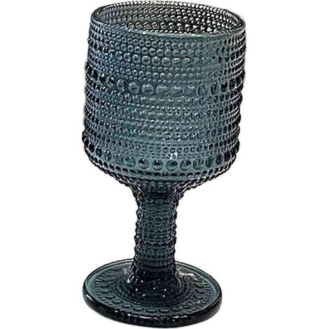 Weinglas, Kelch, Trinkbecher, Vintage, wiederverwendbar, stilvoller französischer Champagnerbecher, Wasserbecher für Bar, Hochzeit, Einweihung-Blue (1/5)