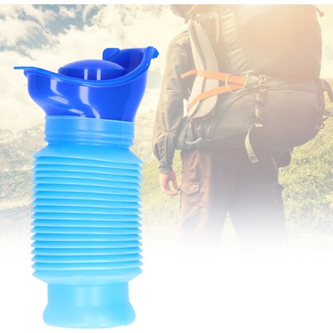 Flacon Urinaire Portable Réutilisable, Urinal Unisexe Camping Voyage, Bottle Bleu Folding, 98g Plastique Environnemental (1/5)