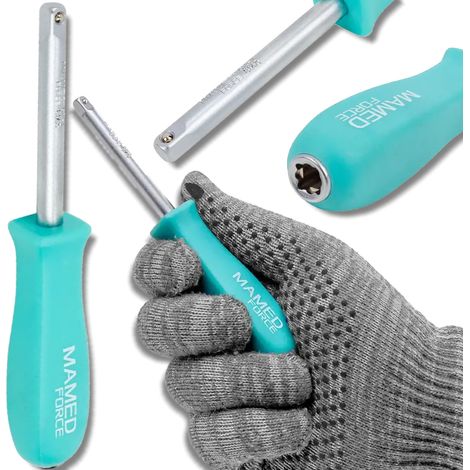 Mango de llave de vaso Mamedforce de 1/4" (150 mm) con pomo para destornillador (1/4)