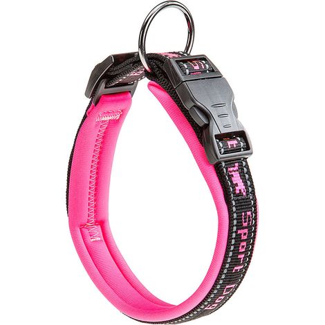 Ferplast SPORT DOG C  Collare per cani con imbottitura soft. Varie misure e colori fluo.. Variante C25/55 - Misure: A: 45-55 cm B: 25 mm - Fucsia