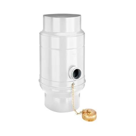 GRÖMO ALUSTAR Wassersammler Weiß ø80 mit Schlauchset, SX (glatt), 82704 (1/2)