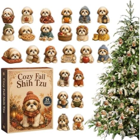 Décoration de l'Avent en forme de chien, calendrier de Noël 2026, 24 jours (1/5)