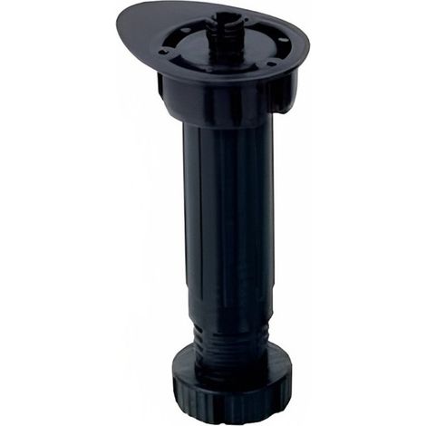 Juego de 4 patas mueble negro, acero alta resistencia, 15 cm, carga 150 kg - MARCA