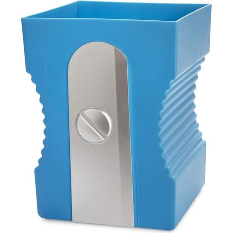 Corbeille à Papier Design Crayon - 1 Unité - Plastique ABS/PP Bleu - Poubelle de Bureau Originale - Pour Maison et Bureau - 29x21,5x21 cm (1/4)