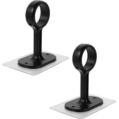 2 paires supports tringles rideaux auto-adhésifs – sans perçage, polyvalent (1/4)