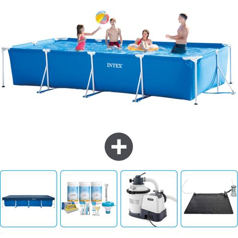 Intex Piscine Tubulaire Rectangulaire - 450x220x84 cm - 5-pièces SCB62