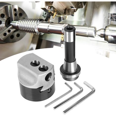Tête à aléser F1-3/4in Réglable, Queue R8 F1, Robuste pour Tour à Bois et Métal (1/5)