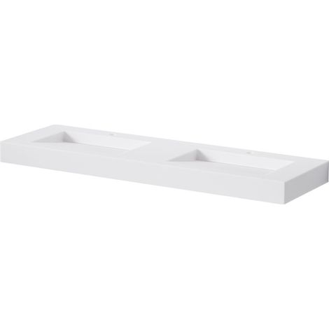 Steinberg Serie 444 lavabo doble de pared, 2 agujeros para grifo,