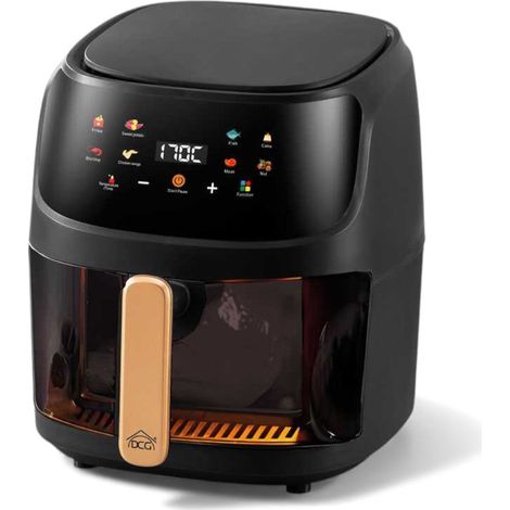 Friggitrice ad aria nera capacità cestello 8 lt con temperatura regolabile 1800 watt e pannello di controllo digitale FR3608BD