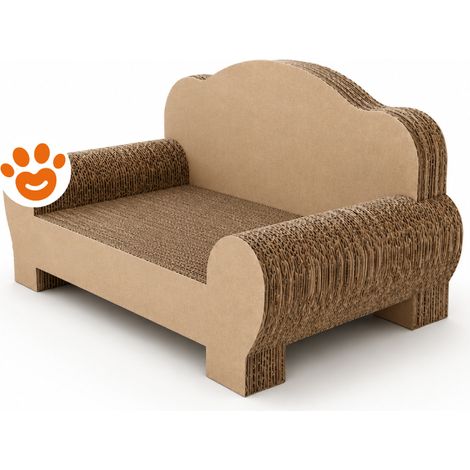 Poltrona e Tiragraffi Cat in Cartone (55x32x26cm) - Confezione 1 Pezzo -
