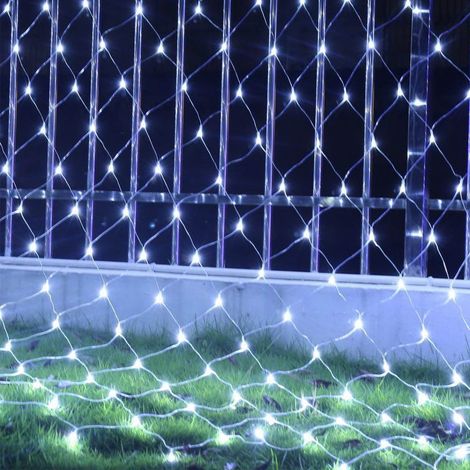 Guirlande Lumineuse En Maille - 200 Led - 3 x 2 M - Extérieur Intérieur - 8 Modes - Blanc Froid - Alimentation Secteur (1/5)