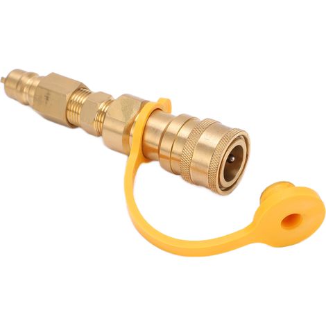 Adaptateur pour réservoir de propane 3/8 po, compact et durable, à connexion rapide, pour une utilisation domestique. (1/5)