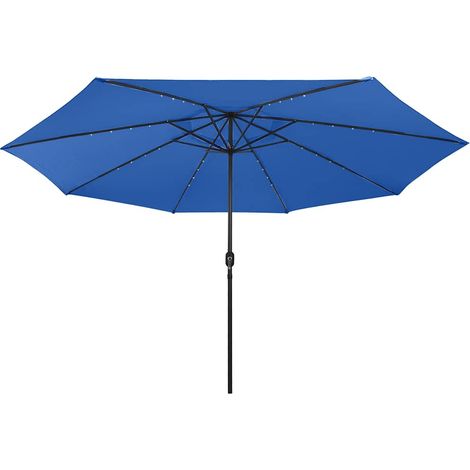 Maison Exclusive - Ombrellone da Giardino con Luci LED 400 cm Azzurro (1/5)