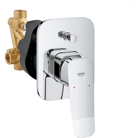 GROHE Dice – Rubinetto Vasca Incasso con Corpo Nascosto Incluso (Set per Installazione Finale, Cartuccia Ceramica 46 mm, Deviatore Automatico), Cromo, 29297000 (1/5)