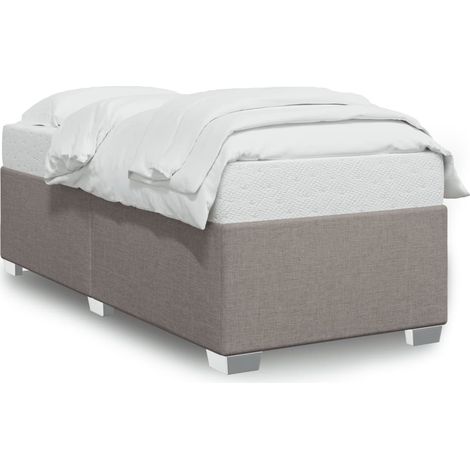 Maison Exclusive - Cadre de lit sans matelas taupe 90x190 cm tissu