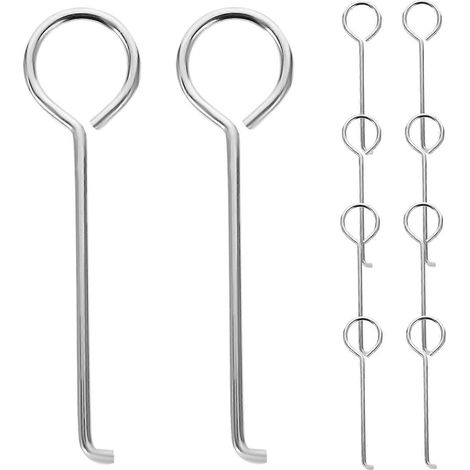 Lot de 50 crochets de levage pour grilles de siphon de sol, outil de démontage pour salle de bain (1/5)