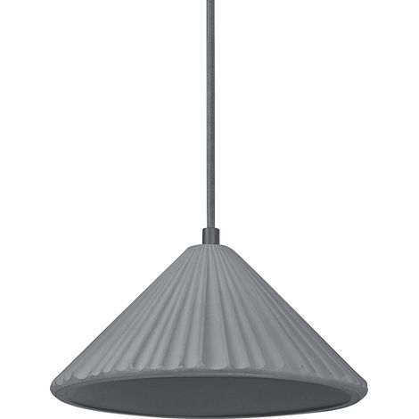 OSRAM Suspension en béton DECOR Concrete Pyramid pour un éclairage d’intérieur moderne, 250 mm, gris foncé, boîtier en métal et béton, choix flexible du corps lumineux grâce au culot E27 (1/5)