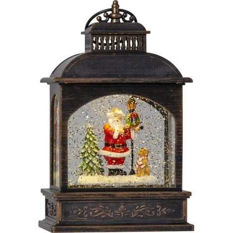 LED-Laterne "Vinter", Santa in Laterne, Bronze, (1/3)