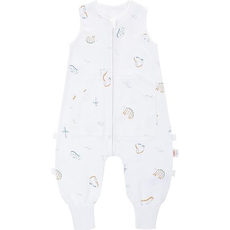 Gigoteuse d'été a Pieds pour bébé 0,5 TOG, 100% Coton Sac de Couchage pour Bébé, Gigoteuse avec Jambes et Poches pour Bébé, Turbulette d'été avec Pieds (1/5)