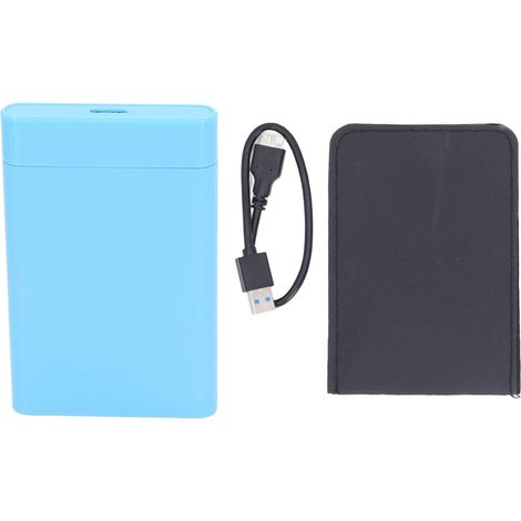 2,5-Zoll-USB-3.0-Festplatte mit 2 TB Speicherkapazität, tragbar, blau – Hohe Geschwindigkeit (5 Gbit/s), Plug & Play, für PC, Laptop und unterwegs (1/5)