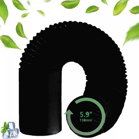 Tuyau D'évacuation Climatisation - Ø150 Mm - Longueur 3 M - PVC Souple - Pour Climatiseur Portable - 1 Pièce (1/5)