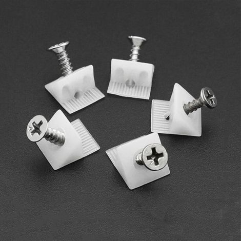 120 Pcs équerre de Fixation Renfort Fond de Tiroir, Cales en Plastique avec Vis pour Meuble Tiroir Connecteur Stabilisateurs, (1/5)