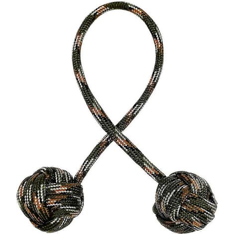 Cordelette Paracord avec Balle Métallique pour Renforcement des Doigts - Usage Quotidien et Voyage - Rouge et Blanc (1/5)