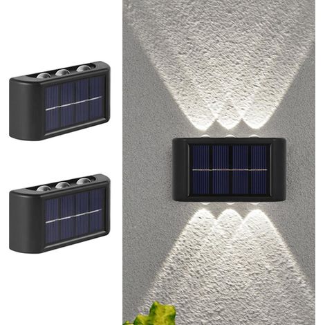 wasserdichte LED-Solar-Wandleuchten für Terrasse, Einfahrt und Garten – Langlebige Außenbeleuchtung (1/5)