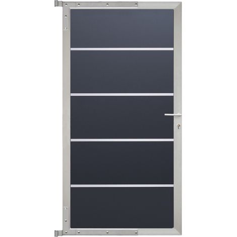 FARÖ-Tor-Komplettset 90 x 175 cm, anthrazit/silber