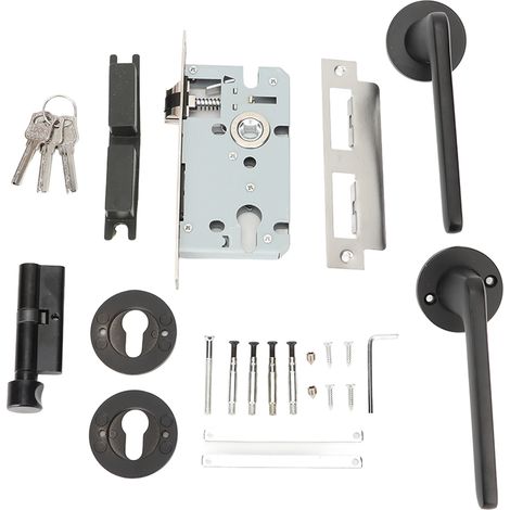 Lot de serrure à mortaiser inoxydable, résistant à l'oxydation, ajustement parfait, universel pour intérieur Type 1. (1/5)