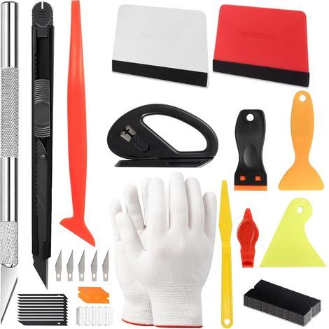 52-Piece Window Film Installation Kit, Felt Squeegee, Cutter, Scraper, Tools for Car and Home Tinting (1/5)