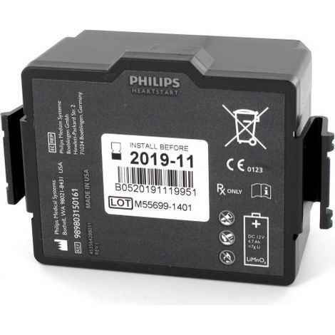 Pile lithium AED HeartStart FR3 PHILIPS LAERDAL 12V 4,7Ah (1/2)