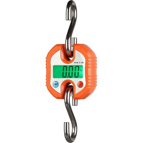 Digital Hanging Scale 150kg/ 330lb Portable Crane Scale LCD Backlight Steel Hook Scales for Farm Fishing Hunting Food Market Outdoor Work (1/5)