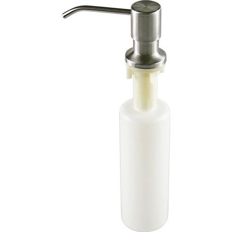 Soap Dispenser for Kitchen Sink (Brushed Nickel), Built in Design Sink Soap Dispenser, Refill from The Top, Stainless Steel Kitchen Soap Pump with 350ml Bottle (1/5)