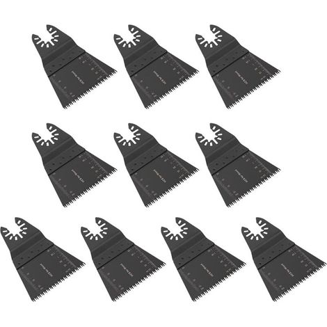 Oscillating Saw Blades, Set of 10 Multi-Tool Blades, 65 mm, for Cutting Soft Metal, Wood, Plastic (1/5)